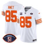 Cole Kmet #85 Chicago Bears CHI Dick Butkus Patch Throwback Vapor Limited Jersey - All Stitched