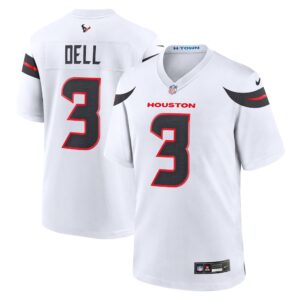 Tank Dell #3 Houston Texans  Game Jersey - White