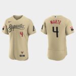 Men's Arizona Diamondbacks #4 Ketel Marte Gold 2021 City Connect Flex Base Jersey