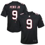 Youth Atlanta Falcons Michael Penix Jr. #9 Black Alternate Game Jersey
