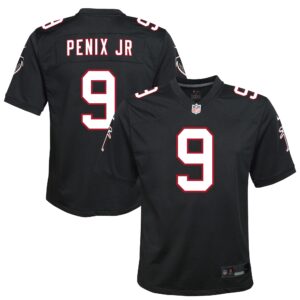 Youth Atlanta Falcons Michael Penix Jr. #9 Black Alternate Game Jersey