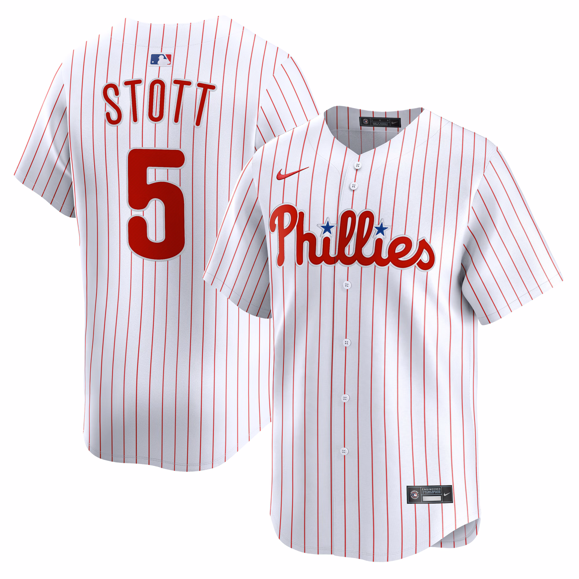Philadelphia Phillies Bryson Stott #5 White Home Limited Player Jersey