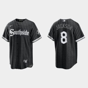 Men's Chicago White Sox #8 Bo Jackson Black 2021 City Connect Cool Base Jersey