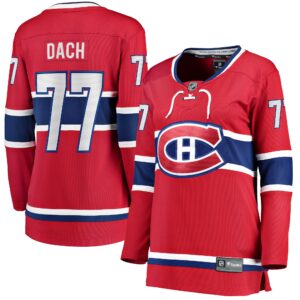 Women's Montreal Canadiens Kirby Dach #77 Red Home Breakaway Player Jersey