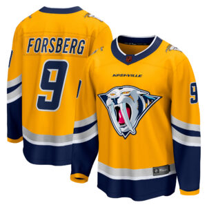 Filip Forsberg Nashville Predators Special Edition 2.0 Breakaway Player Jersey - Yellow