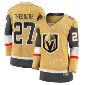 Shea Theodore Vegas Golden Knights Women's Home Breakaway Jersey - Gold