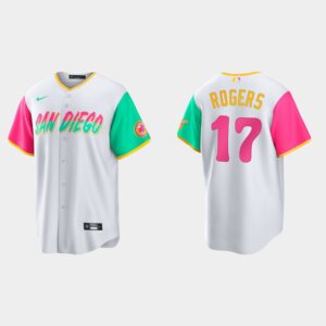 Men's San Diego Padres #17 Taylor Rogers 2022 City Connect Cool Base Jersey - White
