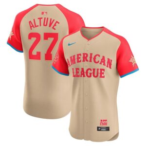 Men's Houston Astros #27 Jose Altuve  Cream 2024 All-Star Game Elite Jersey