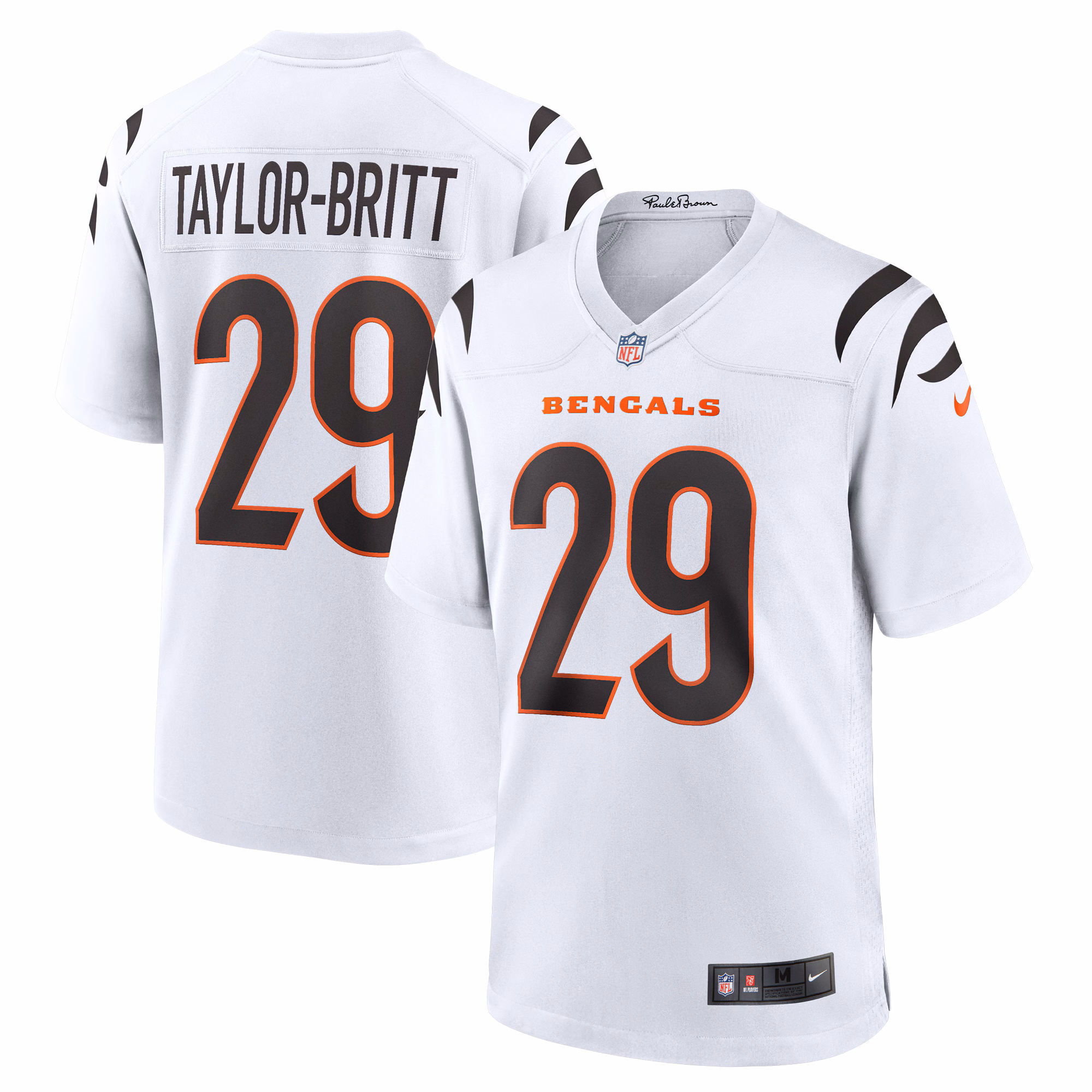 Cam Taylor-Britt Cincinnati Bengals  Game Jersey -  White