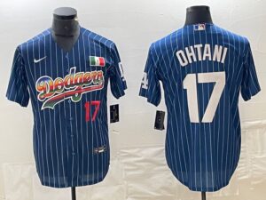 Men's Los Angeles Dodgers #17  Blue Shohei Ohtani Jersey