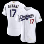 Los Angeles Dodgers Shohei Ohtani #17 White 2026 Gold Collection Authentic Jersey