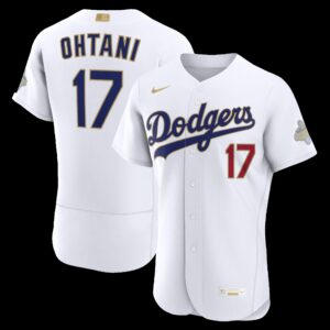 Los Angeles Dodgers Shohei Ohtani #17 White 2026 Gold Collection Authentic Jersey