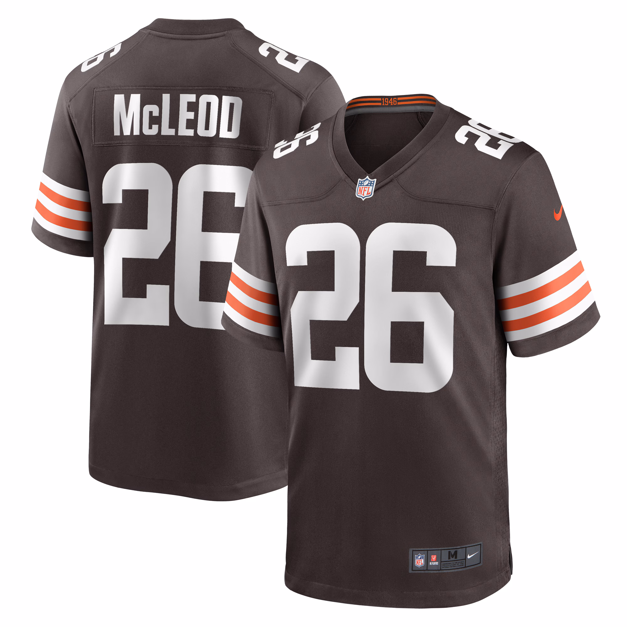 Rodney McLeod Cleveland Browns Team Game Jersey -  Brown