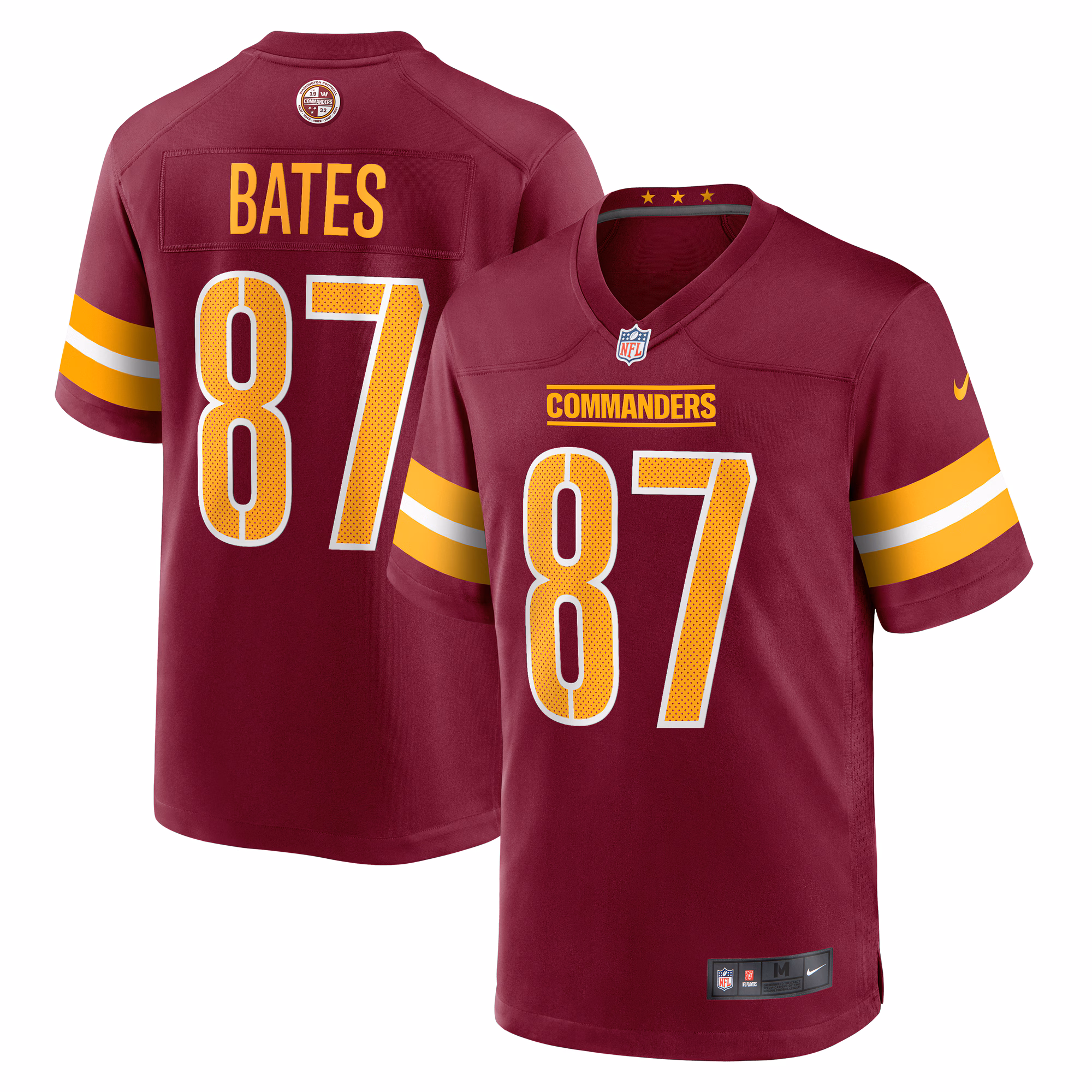 John Bates Washington Commanders  Game Jersey -  Burgundy