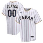 Custom Japan Baseball 2026 World Baseball Classic Road Stadium Jersey - White