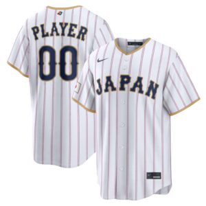 Custom Japan Baseball 2026 World Baseball Classic Road Stadium Jersey - White