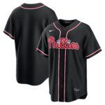 Team Philadelphia Phillies Fashion Replica Black Out Jersey