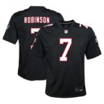 Youth Atlanta Falcons Bijan Robinson #7 Black Game Jersey