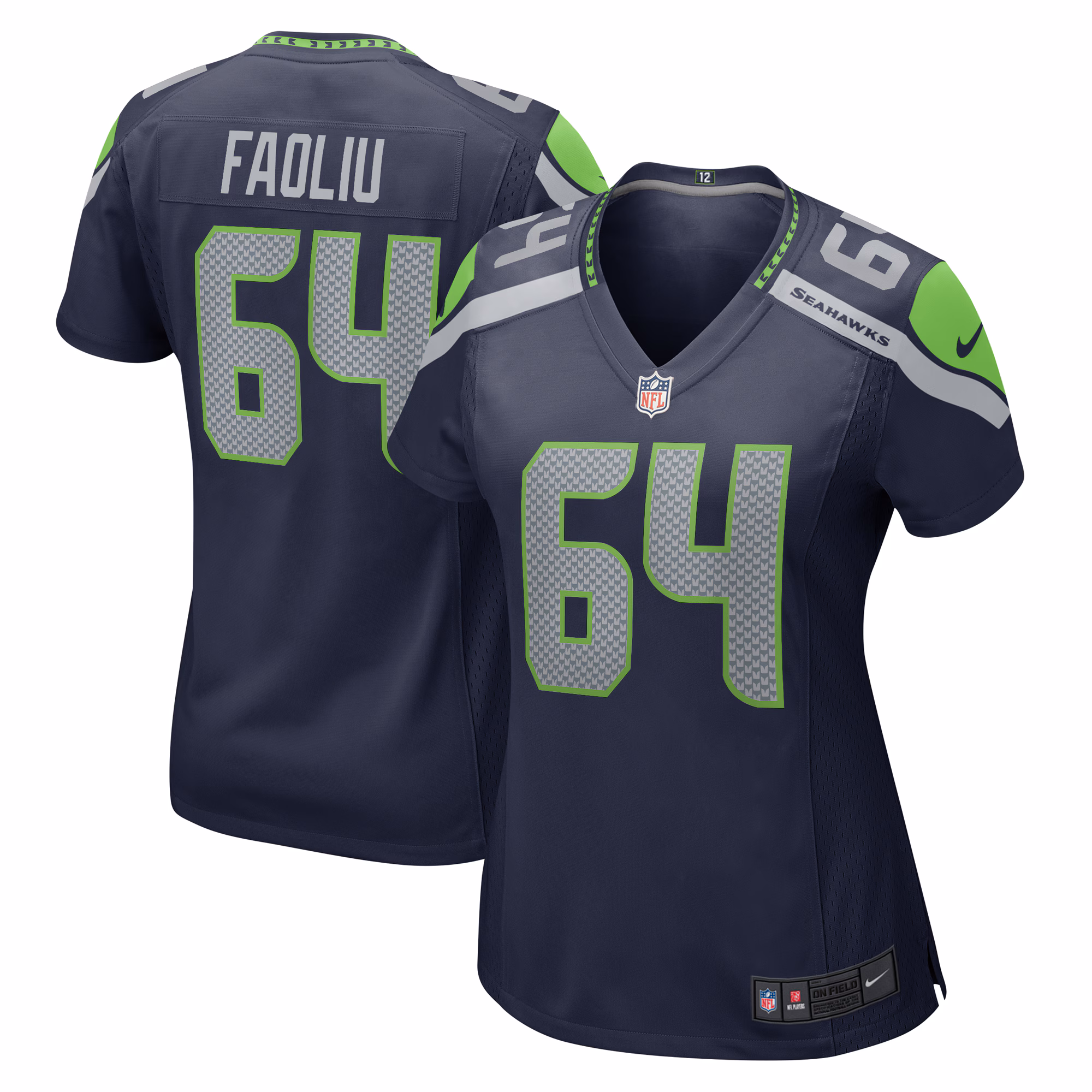 Austin Faoliu Seattle Seahawks Women's  Game Jersey - College Navy