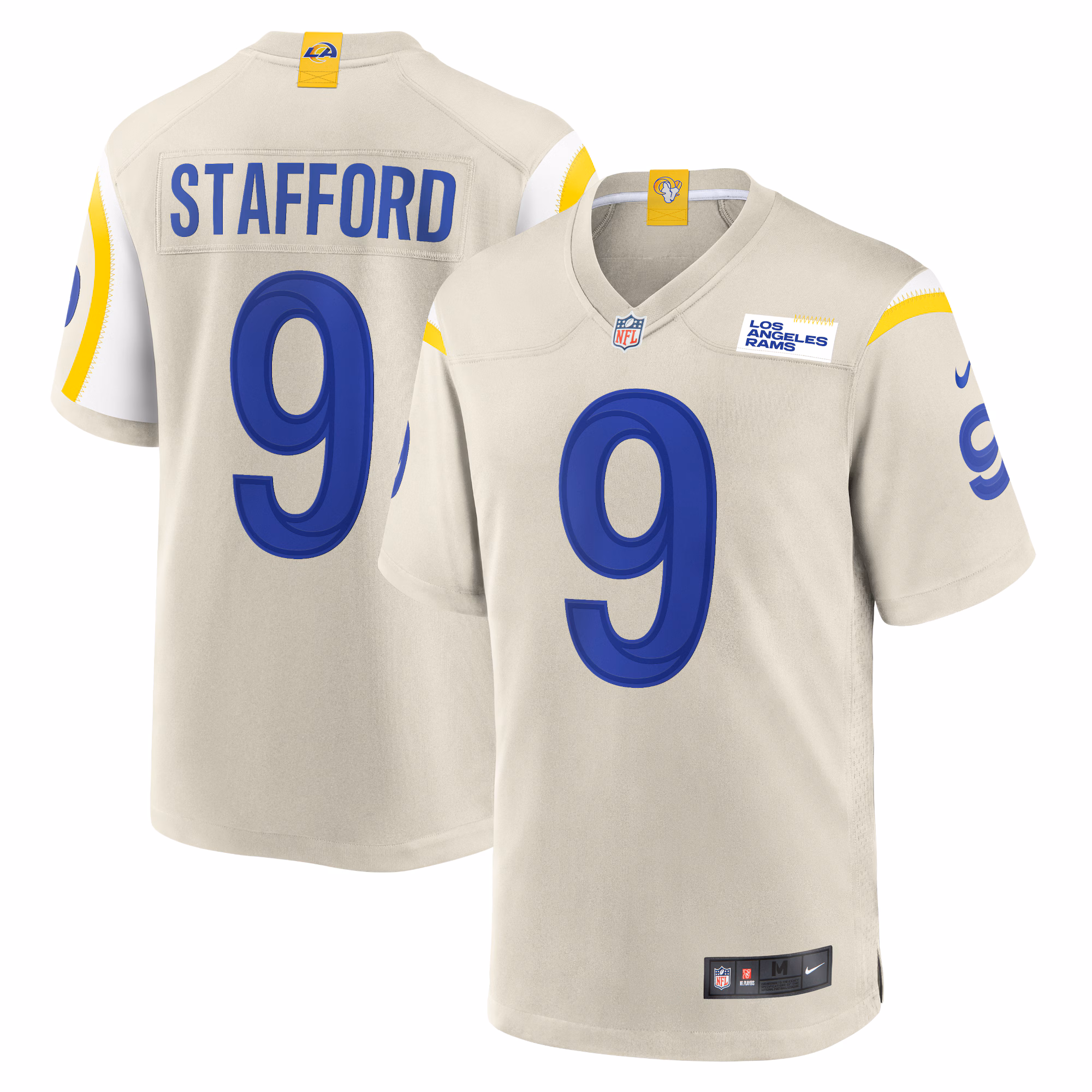 Matthew Stafford Los Angeles Rams Game Jersey - Bone