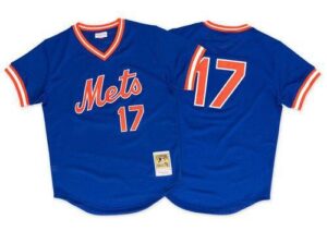 Mitchell And Ness 1986 New York Mets #17 Keith Hernandez Blue Throwback Stitched Jersey