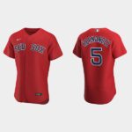 Men's Boston Red Sox #5 Enrique Hernandez Flex Base Alternate Jersey - Red