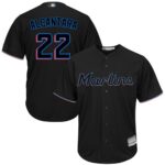 Miami Marlins #22 Sandy Alcantara Black New Cool Base Stitched Jersey