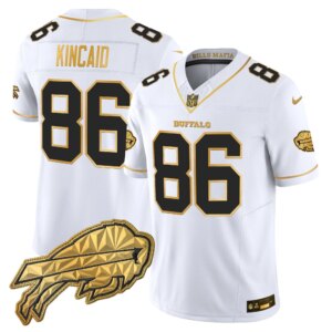 Dalton Kincaid #86 Buffalo Bills BUF 2025 "Rivalries" Gold Vapor Limited Jersey - All Stitched