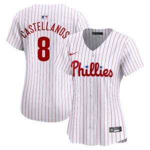 Women's Philadelphia Phillies Nick Castellanos #8 White Home Limited Player Jersey