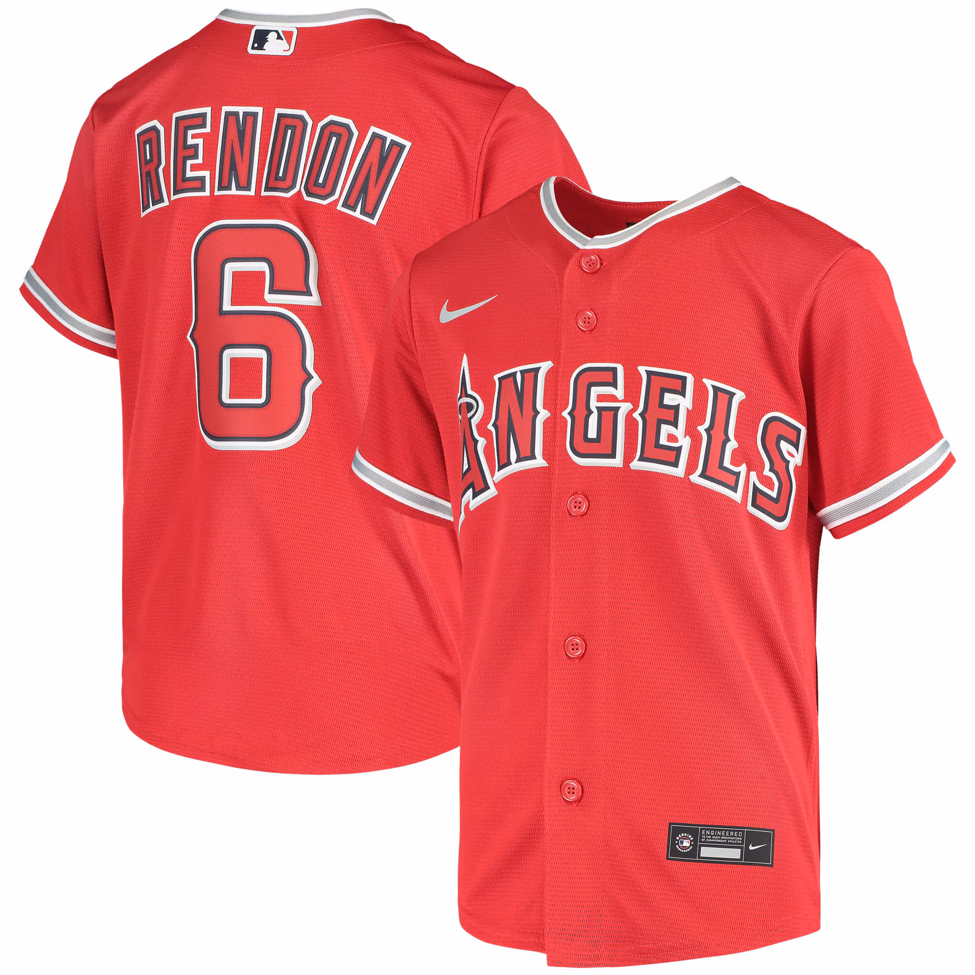 Youth Los Angeles Angels Anthony Rendon #6 Red Alternate Replica Player Jersey