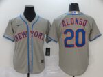 Men's New York Mets #20 Pete Alonso Gray Stitched Cool Base  Jersey