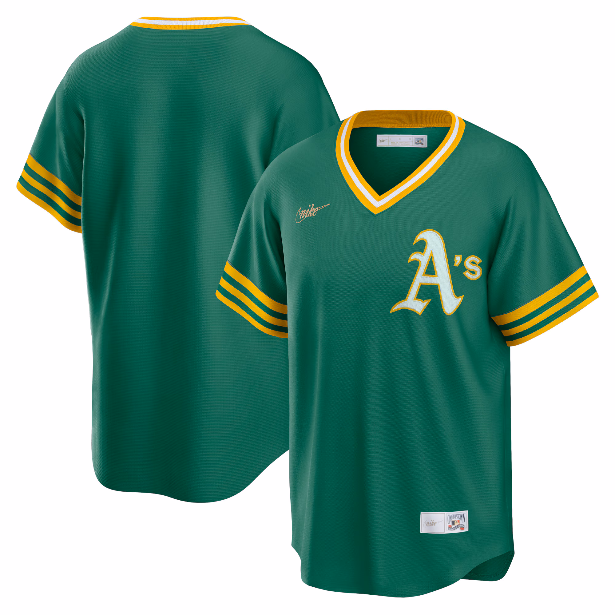 Athletics Kelly Green Road Cooperstown Collection Team Jersey