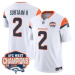 Patrick Surtain II #2 Denver Broncos DEN AFC West Champions Patch Vapor Limited Jersey V2 - All Stitched