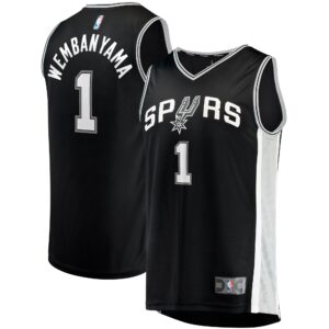Victor Wembanyama San Antonio Spurs  Youth 2023 Draft First Round Pick Fast Break Replica Jersey - Icon Edition - Black