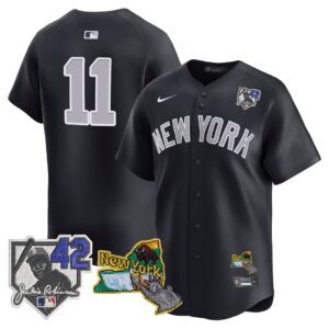 Anthony Volpe #11 New York Yankees Jackie Robinson Patch Collection Limited Jersey - Navy