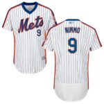New York Mets #9 Brandon Nimmo White(Blue Strip) Flexbase Collection Alternate Stitched Jersey