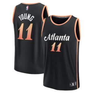 Trae Young Atlanta Hawks Youth 2022/23 Fastbreak Jersey - City Edition - Black