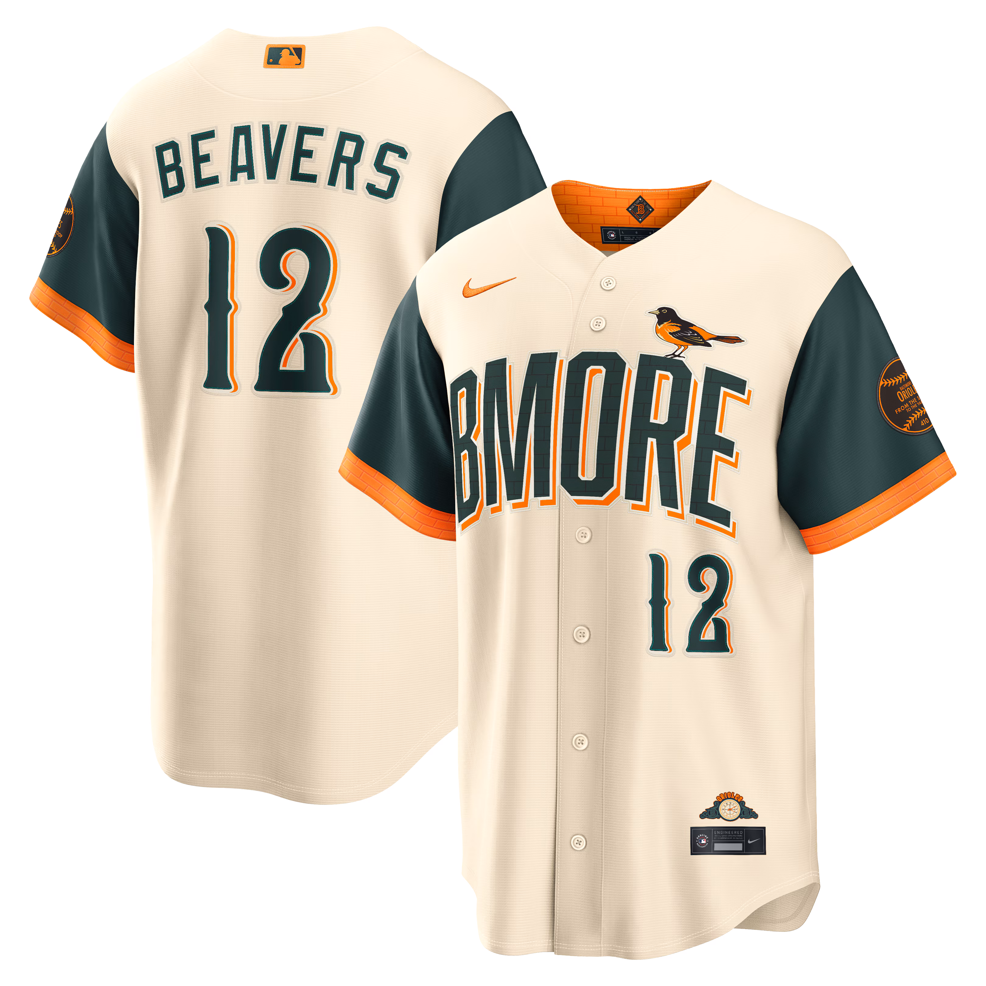 Baltimore Orioles Dylan Beavers #12 Cream 2026 City Connect Stadium Jersey