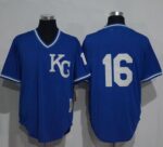 Mitchell And Ness 1989 Kansas City Royals #16 Bo Jackson Blue Throwback Stitched Jersey