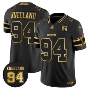 Dallas Cowboys 94 Marshawn Kneeland Memorial Patch Gold Vapor Limited Jersey - All Stitched