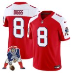 Stefon Diggs #8 New England Patriots Throwback Vapor Limited Jersey - All Stitched
