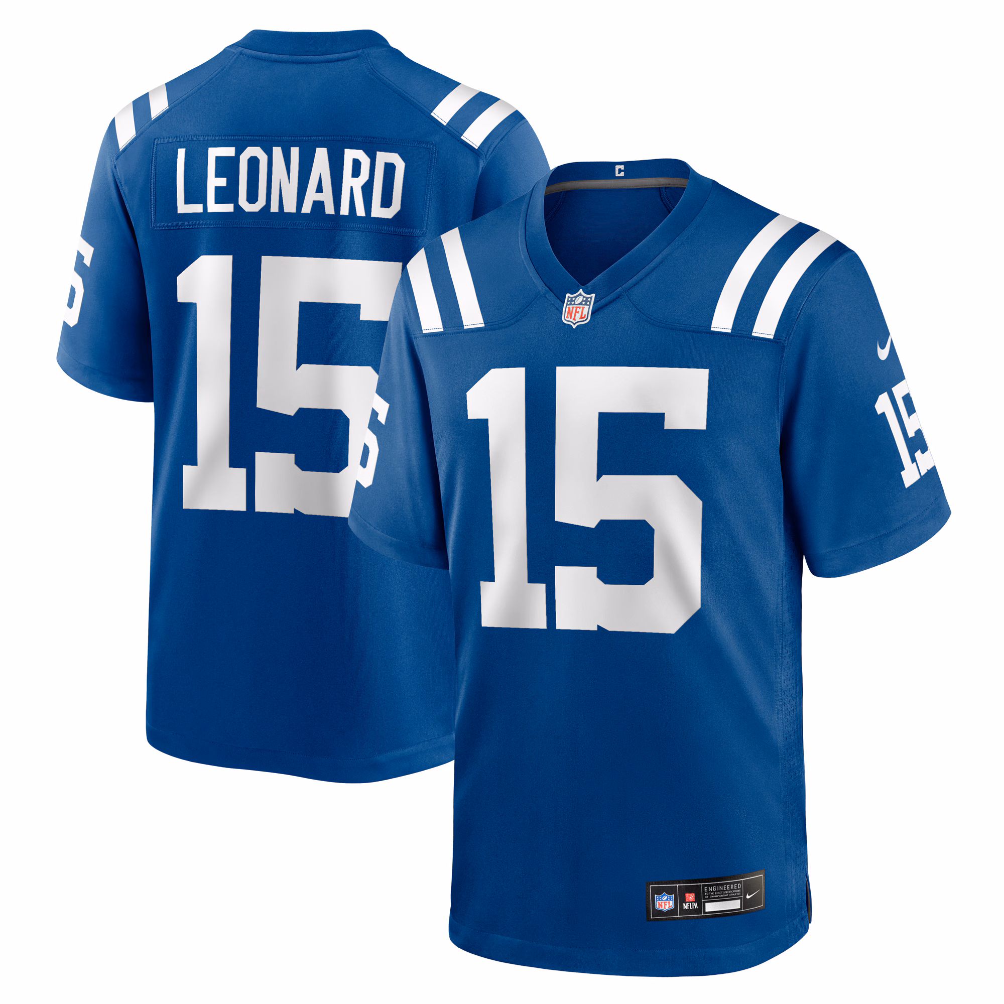 Riley Leonard #15Indianapolis Colts Team Game Jersey -  Royal