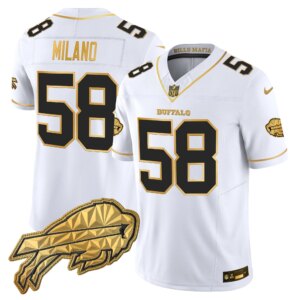 Matt Milano #58 Buffalo Bills BUF 2025 "Rivalries" Gold Vapor Limited Jersey - All Stitched