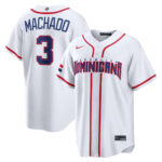 Manny Machado #3 Dominican Republic Baseball 2026 World Baseball Classic Home Stadium Jersey - White