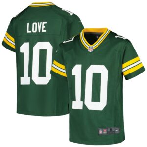 Love Green Bay Packers  Youth Game Jersey - Green