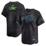 Men's Tampa Bay Rays #8 Brandon Lowe  Charcoal 2024 City Connect Limited Jersey