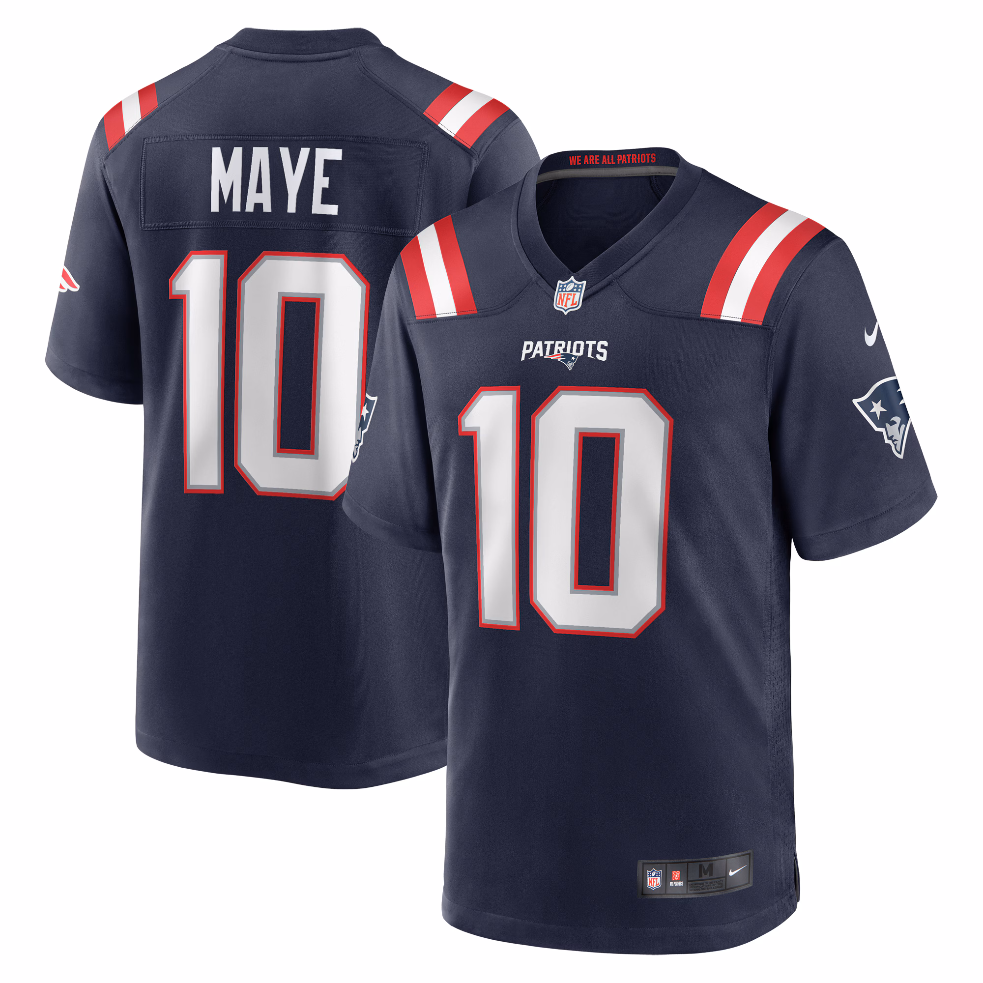 Drake Maye New England Patriots 2024 Draft First Round Pick Player Game Jersey - Navy