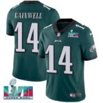Men's Kenneth Gainwell #14 Players Limited Jersey Super Bowl LVII Patch-Green & Black & White
