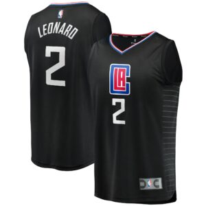 Kawhi Leonard LA Clippers  Youth 2020/21 Fast Break Player Jersey - Black - Statement Edition