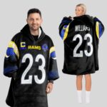 Adult K.W 23 Captain Los Angeles R Football Unisex Blanket Hoodie